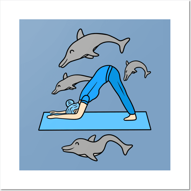Yoga Dolphin Pose Wall Art by Andrew Hau